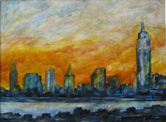 NY Skyline (Oil painting)